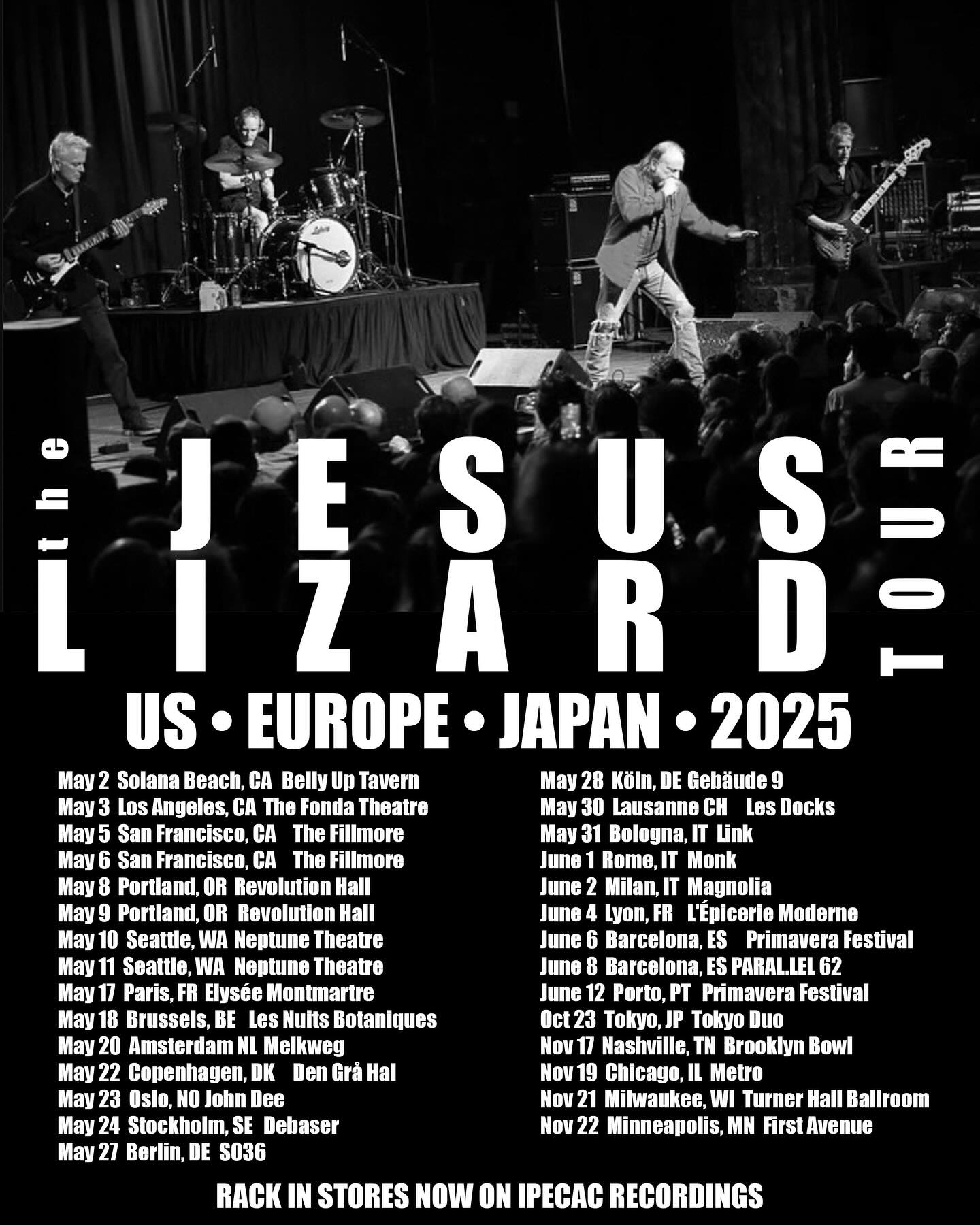 The Jesus Lizard Tour Poster 2025